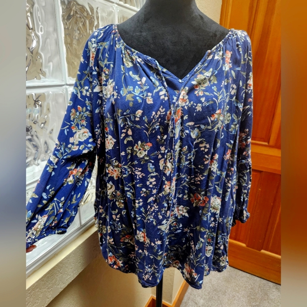 2xl lightweight brina + em 3 qtr sleeve top